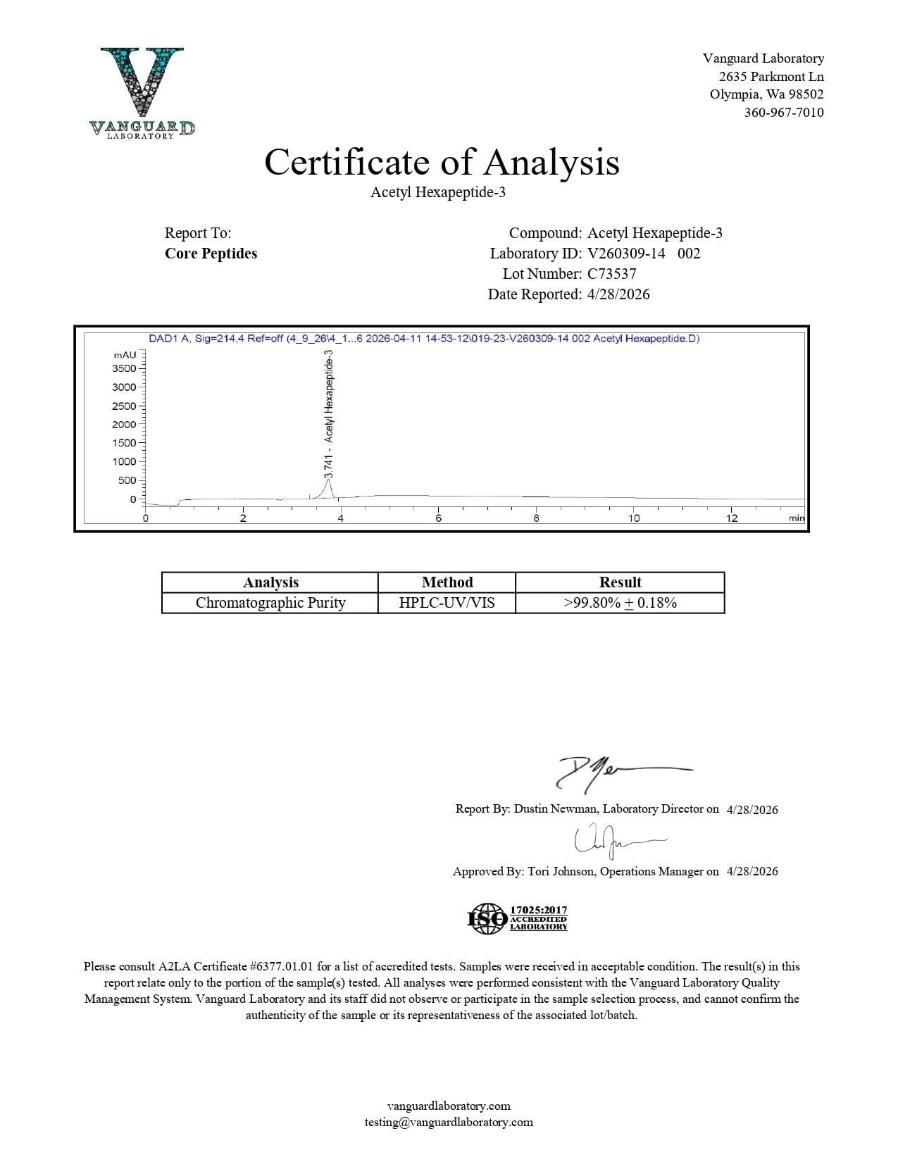 Acetyl Hexapeptide-3 (Argireline) (200mg) Acetyl Hexapeptide-3 (Argireline) (200mg) - Image 2